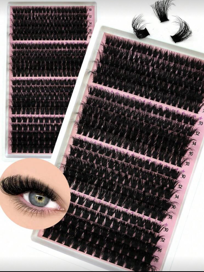 fluffy lashes clusters