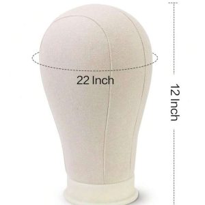 22 inch canvas wig head model