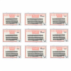 bling girl 20d extention fan eyelashes 8mm x 9pcs